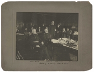 Large 9.5'' x 7.5'' Photograph From 1899 Documenting the Military Court of Inquiry Convened to Investigate the ''Embalmed Beef'' Scandal, Exposing the Chicago Meatpacking Industry